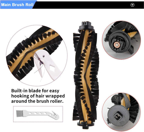 Replacement Filters and Brushes for Ecovacs Deebot N79 N79s DN622 500 N79w ,Yeedi K600,K700 Robotic Vacuum Cleaner.(8 Side Brushes,8 Filters,1 Main Brushes, 1 Primary Filter, 1 Cleaning Tool.) NOTE:Not for Yeedi K781+ Yeedi K650
