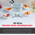 Yumchikel 2 Pieces Fondue Set, 4 oz Heart Shaped Ceramic Melting Pot with Serving Fork, Steel Stand, and Tea Light Candle, Fondue Pot Set for Melting Butter, Chocolate, Cheese and Serving Seafood