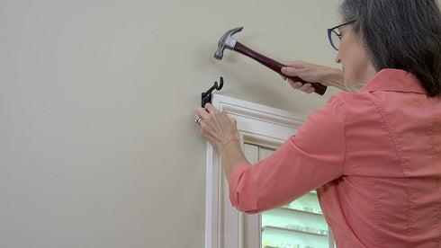 Spark Innovators Silver Tap Bracket - Easy Install No Drill Curtain Rod Brackets - As Seen on TV - Set of 2