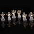 Sea Team Mini Sized Clear Glass Angel Ornaments for Christmas Tree Decorations, 60mm/2.36-inch, Set of 12 (Gold)