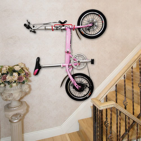 PHUNAYA Bike Hanger Wall Mount Bike Hook Horizontal Foldable Bicycle Holder Garage Bike Storage Bicycle Hoist Heavy Duty Screws