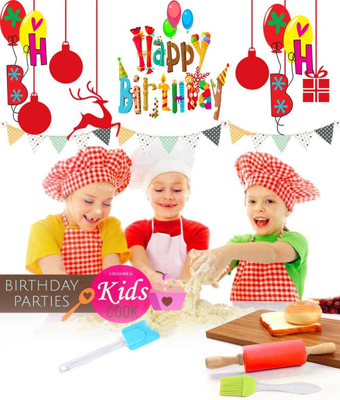 Kids Cooking and Baking Set Real Baking Gift Includes Kids Apron,Chef Hat,Oven Mitt&Utensil,Recipes for the Curious Young Junior Chef