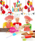 Kids Cooking and Baking Set Real Baking Gift Includes Kids Apron,Chef Hat,Oven Mitt&Utensil,Recipes for the Curious Young Junior Chef