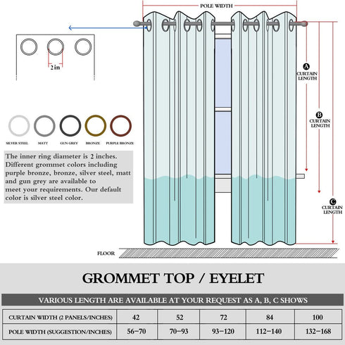 Dreaming Casa Gradient Ombre Sheer Curtains Draperies Window Treatment Voile for Living Room Kid s Room Grommet Grey 2 Panels 63 inches Long, 52" W x 63" L