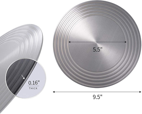 ROCKURWOK Heat Diffuser for Gas Stove, Aluminum Heat Diffuser, Defrosting Tray Thawing Plate for Frozen Food, Energy Saving Heat Conducting Plate, 9.5"