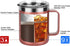 2 Pack Stainless Steel Coffee Mugs with Handle, 12Oz Insulated Coffee Mug, Double Wall Vacuum Insulated Camping Mug with Lid, Thermal Coffee Mug for Coffee, Tea, Hot and Cold Drinks (Rose Gold)