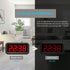 Digital Alarm Clock Battery Operated, 1.2" LED Large Display, Auto Dim, 12/24H, Snooze, 4 AA Batteries Keep Small Clock Work More Than 1 Year, for Kids, Bedroom, Bathroom, Bedside, on The Wall, Desk