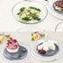 FOYO Dessert Plates, Classic Tempered Glass Dinnerware Sets, 7 Inch, Set of 3