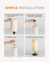 tomons Bedside Table Lamp, LED Desk Lamp with Dual USB Port, Touch Control Classic Desk Lamp for Bedroom Reading, LED Bulb Included