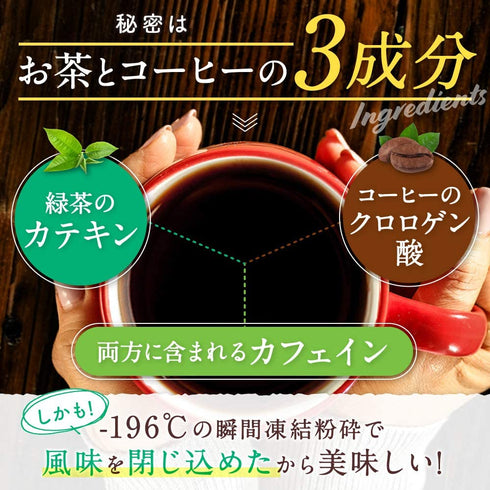 FINE Japan Green Tea & Coffee Diet (30 Sticks / 30-Day Course) New English package