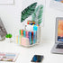 Marbrasse Acrylic Pen Holder, 360-degree Rotating Clear Pen Organizer for Desk, Desktop Stationery Organizer Caddy for Office School Home & Art Supplies (Acrylic Rectangle)