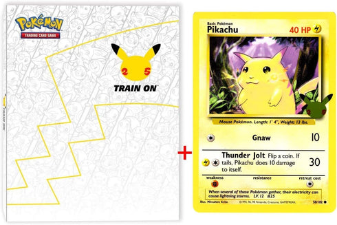 Pokemon 25th Anniversary First Partner Collector's Binder for Jumbo Cards + Pikachu Jumbo