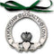 Pewter Claddagh Ornament Irish - Love Friendship & Loyalty Inspirational Message