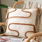 Jonhier Bohemian Throw Pillow Covers, Mid Century Simplicity Square Pillow Case with Fringes, Neutral Textured Cushion Cases, Boho Farmhouse D©cor for Living Room and Bedroom (18'' x 18'', White)