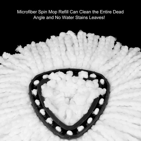 5Pack Spin Mop Heads Replacements, Easy Cleaning Microfiber Mop Refills, 360 Degree Spin Mop Replacement Heads, Easy Wring Spin Mop Refill for All Hard Surfaced Floors