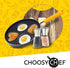 Choosy Chef - 14" Large Magnetic Cheese Board Set - Charcuterie Kitchen and Wine Gifts - Includes Platter and Copper Knife, Fork, and Serving Spatula