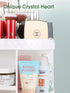 Kootek Rotating Makeup Organizer 360 Spinning Cosmetic Storage Display Cases Adjustable Makeup Holder Rack Large Capacity Carousel Shelf with 4 Layers Tray for Bathroom Bedroom Vanity Dresser, White