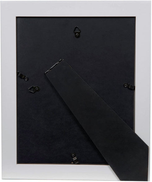 Snap 8x10 Flat Double Mat for 5x7 Photo, Wall Mount & Tabletop Picture Frame, 5" x 7", White