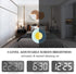 Digital Alarm Clock with 2 USB Charger Ports, LED Mirror Alarm Clocks for Bedrooms Office, Snooze Function, Adjustable Brightness, Bedside Alarm Clocks (White)