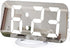 Digital Alarm Clock with 2 USB Charger Ports, LED Mirror Alarm Clocks for Bedrooms Office, Snooze Function, Adjustable Brightness, Bedside Alarm Clocks (White)