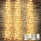 2 Pack 250 LED Firefly Bunch Lights 8.2ft Waterfall Lights, 8 Flashing Modes Fairy Lights Indoor Outdoor Waterproof Garden Decoration Battery Operated Remote Control (Warm White)
