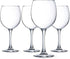 Arc International Luminarc 4 Piece Cachet Balloon Wine Glass Set, Red, Set of 4, Clear