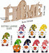 LittleFox 3D Gnome Interchangeable Seasonal Welcome Sign (Upgrade Designed) DIY with 8pcs Detachable Magnet Holiday Icons, Great for Rustic Farmhouse Decor or Housewarming Gift.