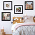 BLEUM CADE 8x8 Picture Frames 4 Pack, Display Pictures 4x4 or 5x5 with Mat Black Solid Wood Photo Frame with 2 Mats for Table Top Display or Wall Mounting, Hanging Hardware Included, Black
