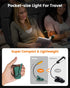 Glocusent Lightweight Rechargeable 10 LED Amber Book Light for Reading in Bed, Clip-on EyeCare Warm Reading Light up to 80Hrs, 3 Brightness Dimmable X 3 Color Modes, Perfect for Readers & Kids