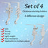 Christmas Stocking Holders for Mantle Set of 4 in 4 Styles, Weighted Stocking Hangers for Mantel Fireplace, Stocking Hooks for Xmas Decoration