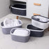 Plastic Storage Baskets with Handles Shower Caddy Portable Storage Bins Organizer for Bathroom Dorm Household Storage Bedroom and Kitchen, Black