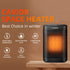 CAVIOR Space Heater, Portable Space Heater, 750W/1500W Small Space Heater Fan for Bedroom, Office and Indoor Use Tip-Over and Overheat Protection PTC Ceramic Heater with Thermostat Black