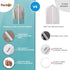 Perber Garment Bags for Hanging Clothes, 6 PCs Clear Garment Bag, Plastic Dustproof Suit Bag, Coat Protector Zippered Garment Covers for Closet Storage and Travel - 24'' x 48''/6 Pack