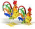 ZOOCRAFT Chicken Figurines Collectibles Hand Blown Glass Rooster Set of 2