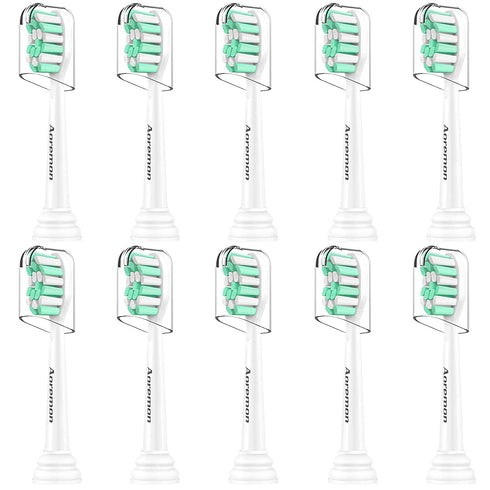 Aoremon Replacement Toothbrush Heads for Philips Sonicare Snap-on Electric Brush Handles HX9023/65, 10 Pack