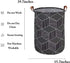 Large Laundry Basket, Baby Laundry Basket, Waterproof Laundry Hamper, Foldable Clothes Hamper, Collapsible Laundry Baskets. Teen Hamper, Perfect for Dirty Clothes and Toys. (Black diamond)