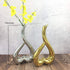 Anding Love Ceramic Art Vase 10 inch High Gold, Silver, Red, Black, White, Home Office, Decoration Choose The Ideal Wedding Special Occasion (LYY02 Silver)