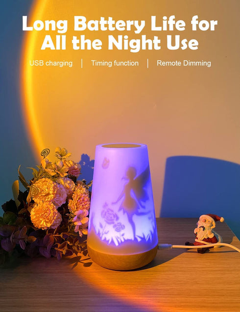 Mostof Butterfly Fairy Night Light with Remote for Girls Baby Kids Bedroom (Fairy)