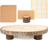 Caydo 10-12 Inch Wood Cake Stand Large Wood Slices Serving Tray for Table Centerpiece, Wedding Cake and Cheese Board