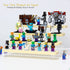 HLZC Figure Display Stand Acrylic Display Riser for Collectibles, Wood Tiered Display Shelf Organizer for Products (B-4Tier-11.8inch)