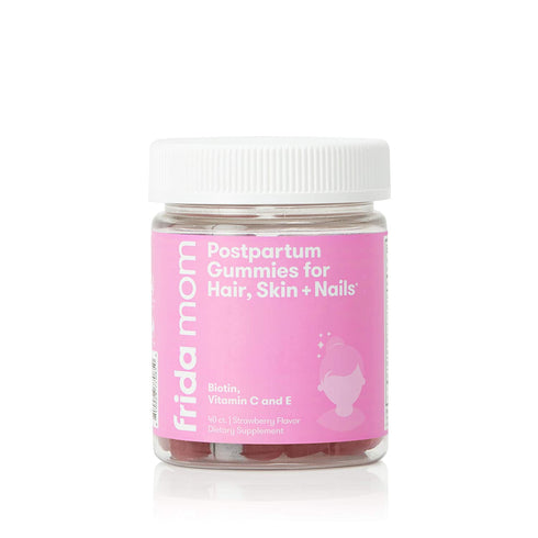 Frida Mom Postpartum Supplement Set |Postpartum Gummies for Hair, Skin + Nails (40 Count)