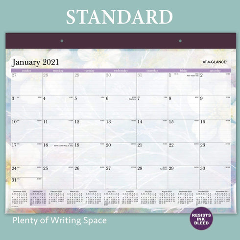 2021 Desk Calendar by AT-A-GLANCE, Monthly Desk Pad, 21-3/4" x 17", Standard, Dreams (SK83-704-21)