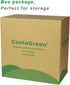 9 inch Compostable Plates, 100 Count Heavyduty Sugarcane/Bagasse and Bamboo Fibre Biodegradable Disposable Paper Plate