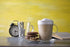 DESTALYA Coffee Mugs with Handles and Saucers Set, Clear Glass 13.52 oz Handled Cups for Hot Beverages Cold Drinks, Tea Espresso Cappuccino Hot Chocolate