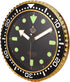 Lafocuse Black Wall Clock Glow in Dark Non Ticking Silent with Luminous Tick Mark Garage Design Quarz Clocks for Living Room Bedrooms 12 Inch
