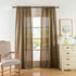 Valea Home Soft Burlap Natural Tan Rod Pocket Window Curtain Panels for Living Room Patio Door, 37" x 84", 1 Panel
