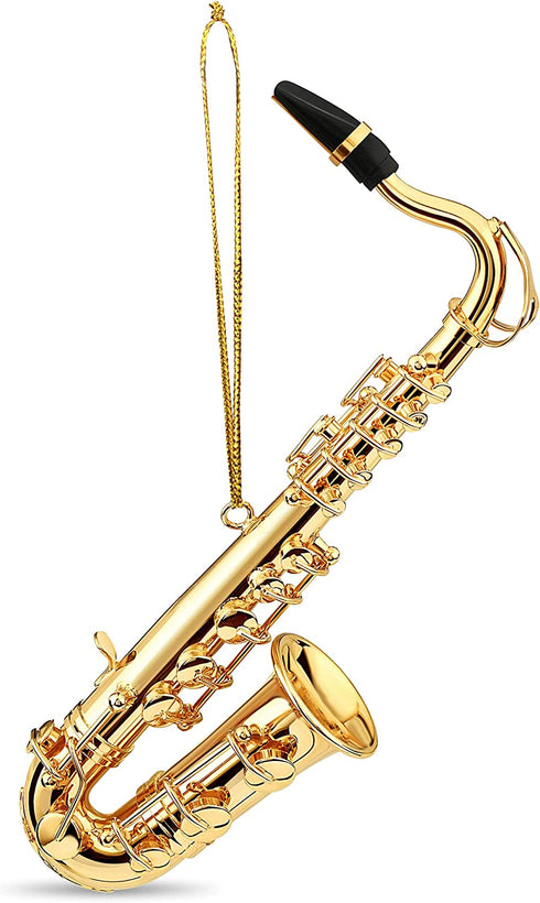 Broadway Gifts Gold Saxophone Christmas Tree Ornament Decoration 4.5 inches