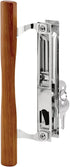 Prime-Line C 1149 Keyed Sliding Door Flush Latch Handle Set, 6-5/8in, Diecast, Chrome Plated, Wood Pull, Pack of 1