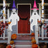YEGKGO 2PCS 56" Halloween Ghost Windsocks with LED Lights and Hat, Halloween Hanging Windsocks, Outdoor Halloween Decorations for Yard, Patio, Lawn, Garden, Tree