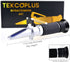 Clinical Refractometer ATC Tri-Scale Serum Protein 0-12 g/100ml Urine Specific Gravity SG 1.000-1.050 Refractive Index 1.333-1.360RI w/Extra LED Light & Pipette